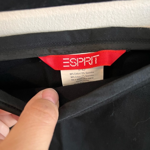 ESPRIT 1990 Vintage Black Mini Skirt with front pockets 90s Y2K - Picture 3 of 5